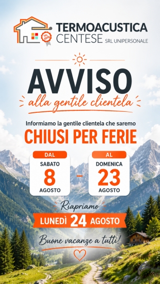 CHIUSURA ESTIVA